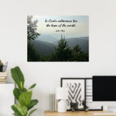 Poster Dans la nature sauvage de Dieu se trouve l'espéran (Bureau à domicile)