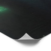 Poster Dans la rue à l'affiche d'art AI de nuit (Coin)