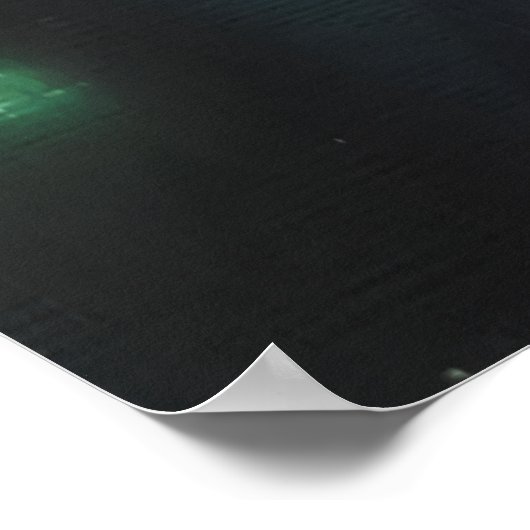 Poster Dans la rue à l'affiche d'art AI de nuit (Coin)