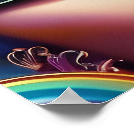 Poster Dans la vue AI Imaginaire Art numérique Imprimer V (Coin)