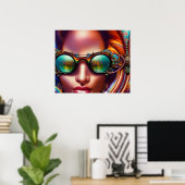 Poster Dans la vue AI Imaginaire Art numérique Imprimer V (Bureau à domicile)