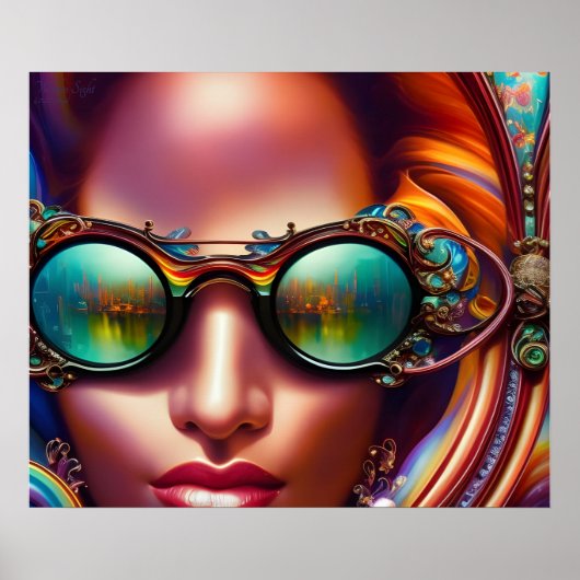 Poster Dans la vue AI Imaginaire Art numérique Imprimer V (Devant)