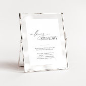 Poster Dans l'amour mémoire mariage panneau de table