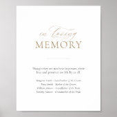 Poster Dans l'amour mémoire mariage signe de table (Devant)