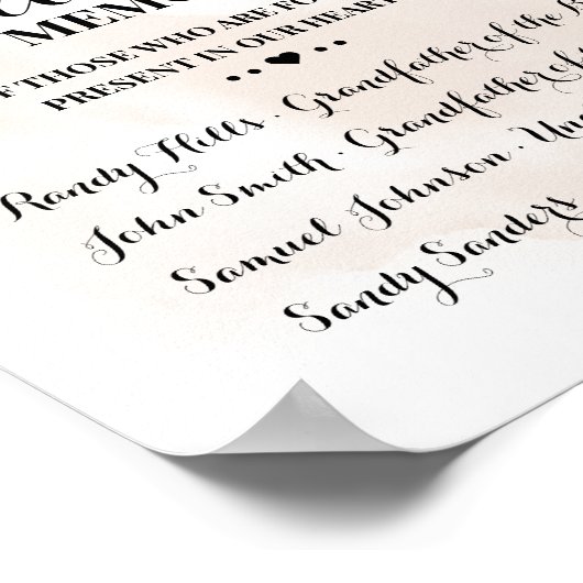 Poster Dans l'amour Mémoire Souvenir Automne Mariage Auto (Coin)