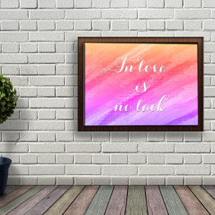 Poster Dans l'amour ne manque pas d'encouragement