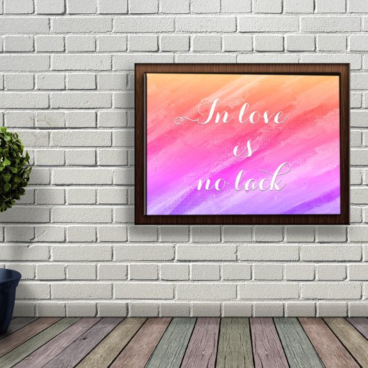 Poster Dans l'amour ne manque pas d'encouragement