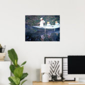 Poster Dans le bateau Norvegienne à Giverny (Bureau à domicile)