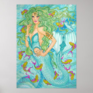 Poster Dans le bleu par Diana S Martin