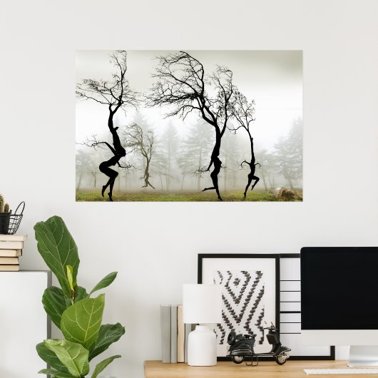 Poster Dans le brouillard (Bureau à domicile)