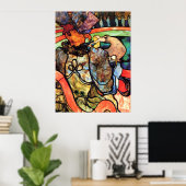Poster Dans le cirque de Toulouse-Lautrec (Bureau à domicile)