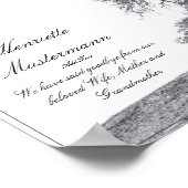 Poster Dans le deuil silencieux - arbre sur pré (Coin)