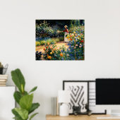 Poster Dans le jardin (Bureau à domicile)