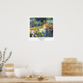 Poster Dans le jardin Claude Monet femme peinture (Cuisine)