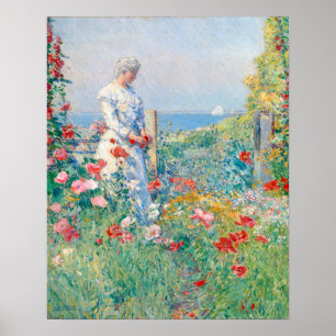 Poster Dans le jardin par Frederick Childe Hassam