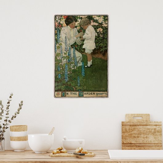 Poster Dans le jardin par Jessie Willcox Smith (Cuisine)