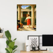 Poster Dans le péristyle par John William Waterhouse (Bureau à domicile)