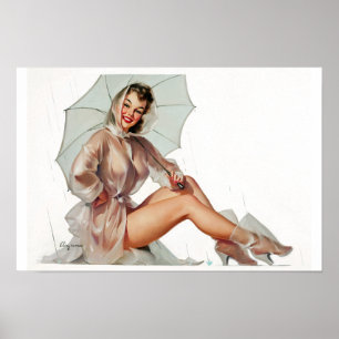 Poster Dans le Pin de pluie