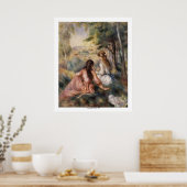 Poster Dans le pré de Pierre-Auguste Renoir (Cuisine)