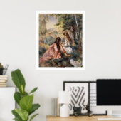 Poster Dans le pré de Pierre-Auguste Renoir (Bureau à domicile)
