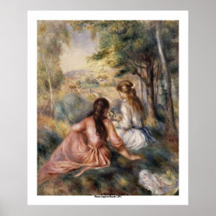 Poster Dans le pré de Pierre-Auguste Renoir