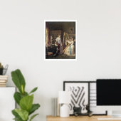 Poster Dans le salon de dessin (avec papier) (Bureau à domicile)