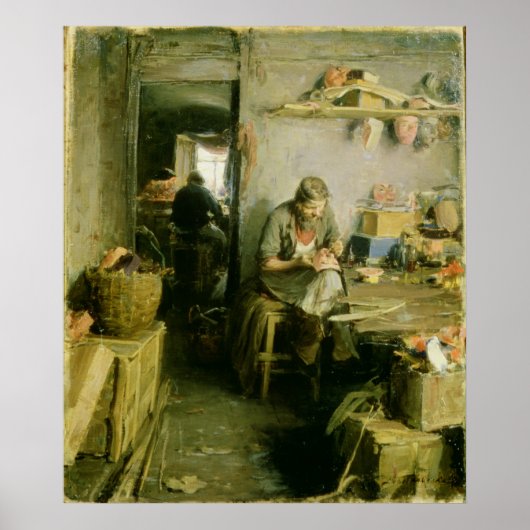 Poster Dans le Studio Masque, 1897 (Devant)