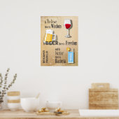 Poster Dans le vin il y a la sagesse (Cuisine)