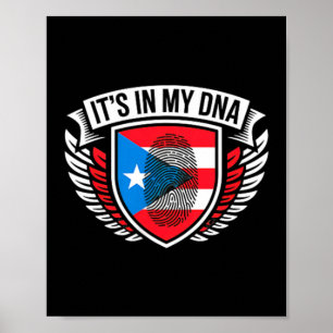 Poster dans l'empreinte ADN dans la fierté du drapeau por