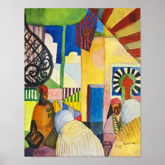 Poster Dans les bazars | Auguste Macke | (Devant)
