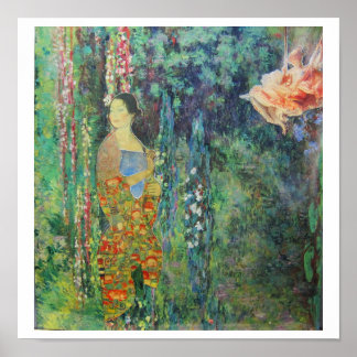 Poster Dans les jardins suspendus de Monet - art de colla