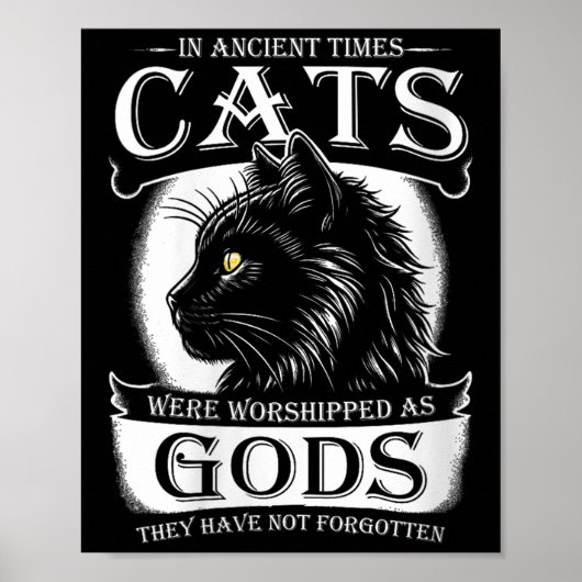 Poster Dans Les Temps Anciens, Les Chats Étaient adorés C (Devant)