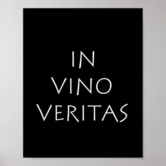 Poster Dans les veritas vino (Devant)