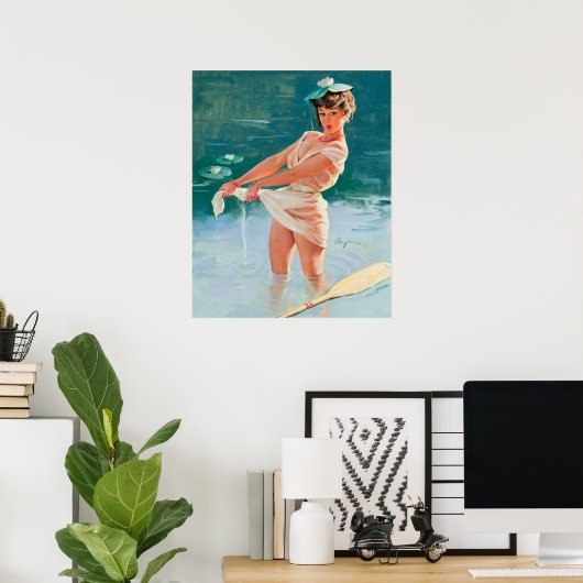 Poster Dans l'étang (Bureau à domicile)