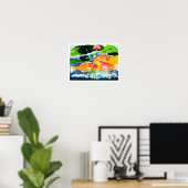 Poster Dans l'étang (Bureau à domicile)