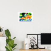 Poster Dans l'étang (Bureau à domicile)