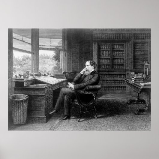 Poster Dans l'étude de Charles Dickens (Devant)