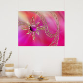 Poster Dans l'impression de dégradé de rayon (Cuisine)