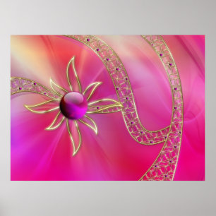 Poster Dans l'impression de dégradé de rayon