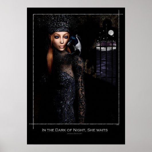 Poster Dans l'obscurité de la nuit, elle attend (Devant)