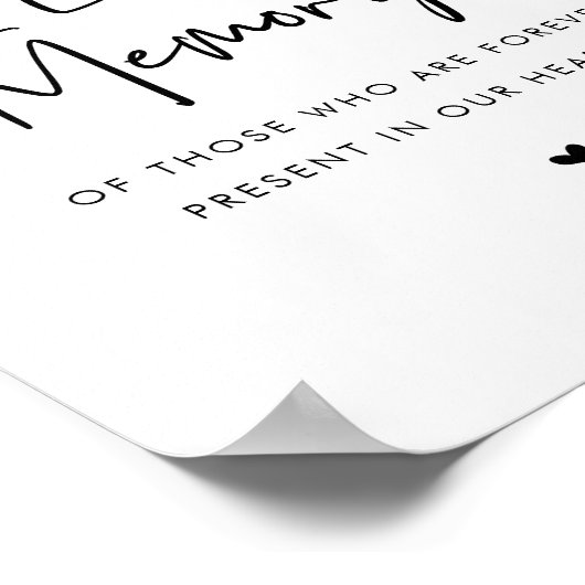 Poster Dans Love Memory Candle, Mariage Memorial Table (Coin)