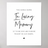 Poster Dans Love Memory Candle, Mariage Memorial Table (Devant)