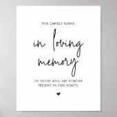 Poster Dans Love Memory Candle, Mariage Memorial Table (Devant)