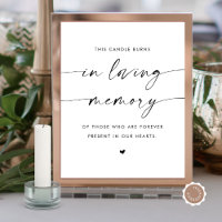 Dans Love Memory Candle, Mariage Memorial Table