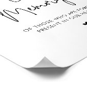 Poster Dans Love Memory Candle, Mariage Memorial Table (Coin)