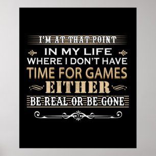 Poster Dans ma vie où je n'ai pas le temps pour le jeu no