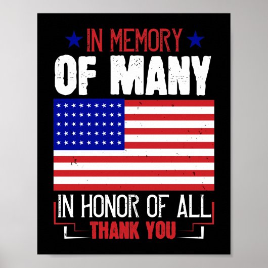 Poster Dans Memory Of Many In Honor Of All Thank You (Devant)
