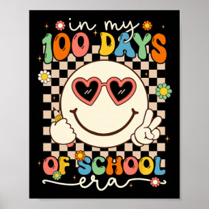Poster Dans Mes 100 Jours De L'Ère Scolaire Rétro Sourire