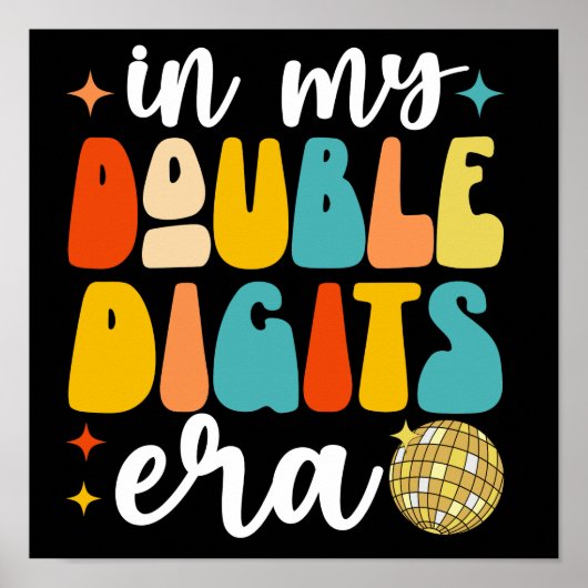 Poster Dans mes doubles chiffres Era drôle 10e anniversai (Devant)