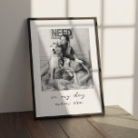 Poster Dans Mon Chien Maman Era Animaux Amateurs de Keeps<br><div class="desc">Célébrez le lien chéri entre un parent de l'animal de compagnie et son bébé de fourrure avec notre Poster "In My Dog Mom Era" Poster cadeau pour animaux de compagnie Amateurs de conservation personnalisée. Cette oeuvre d'art unique présente un portrait personnalisé de l'animal de compagnie qui rend hommage à la...</div>
